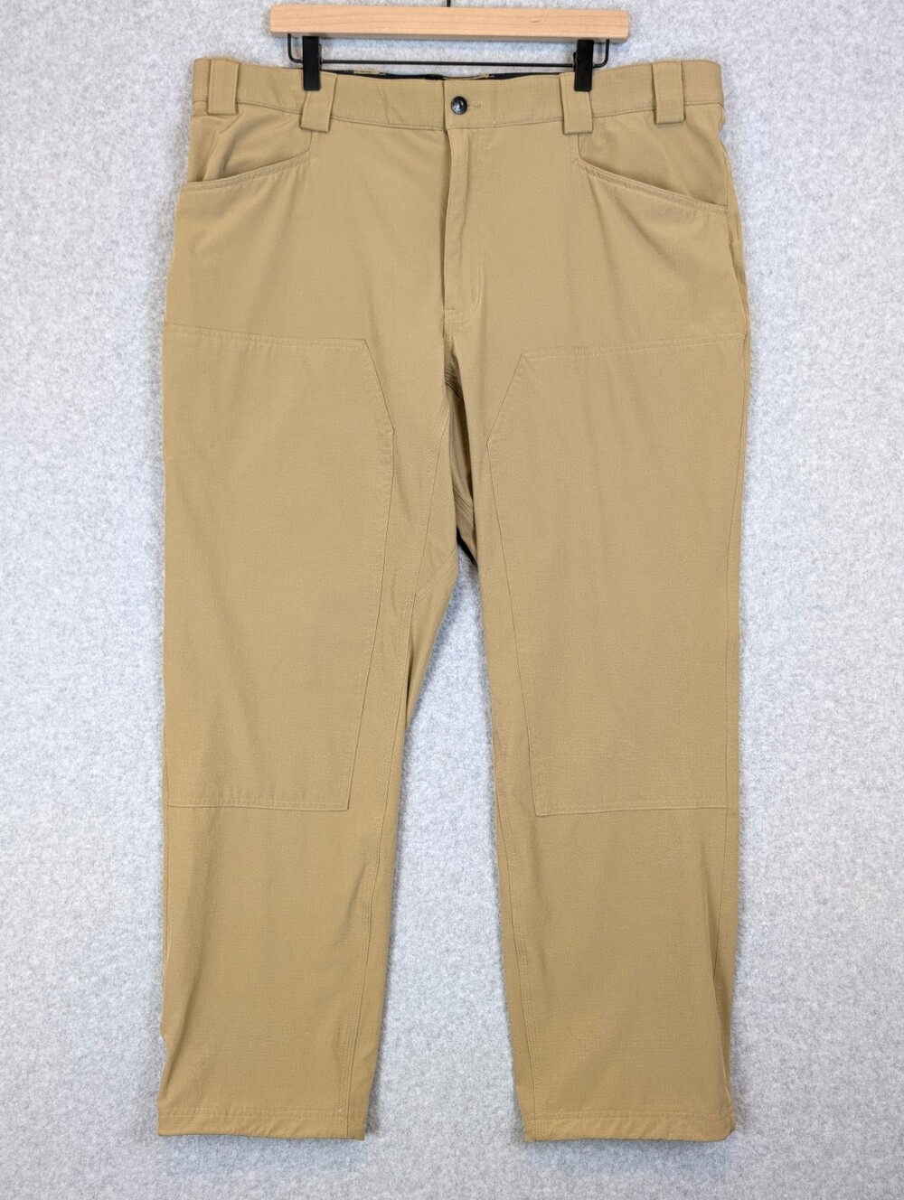 Duluth Armachillo Flex Pants Mens 42X32 Khaki Standard Fit Ripstop Tech Chino